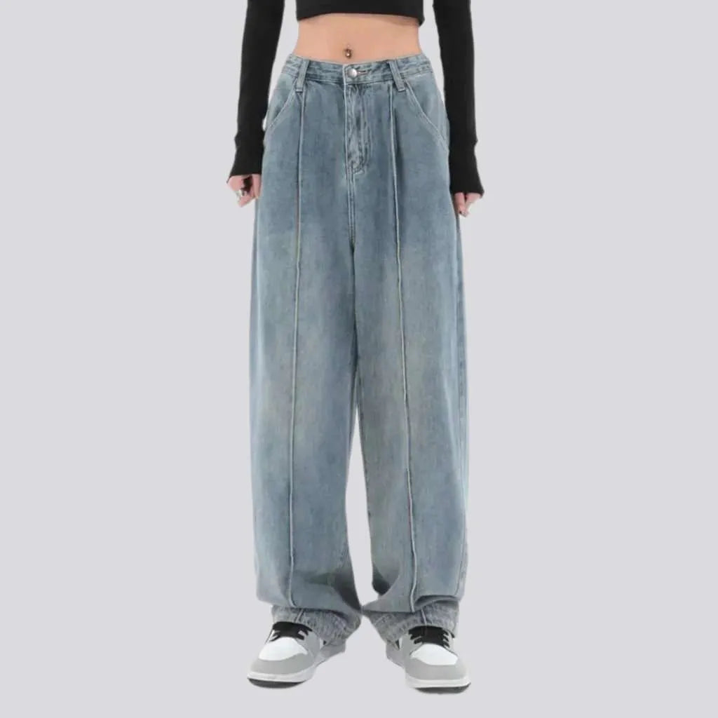 Vintage front seams jeans
 for women