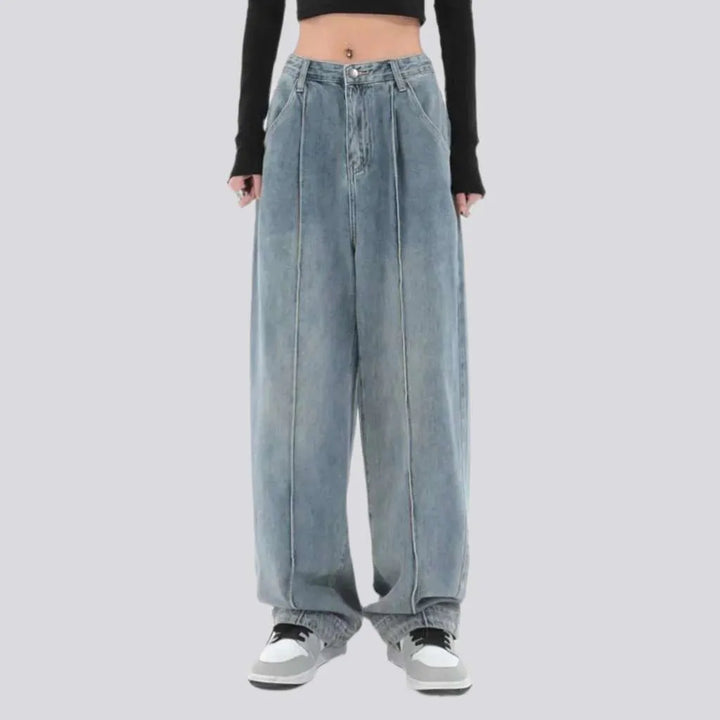 Vintage front seams jeans
 for women