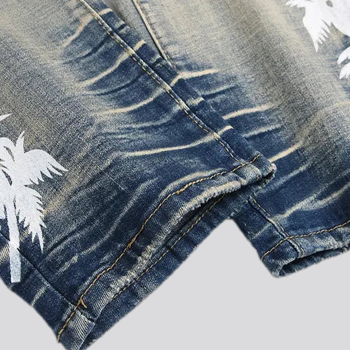 Faded wash skinny jeans for men