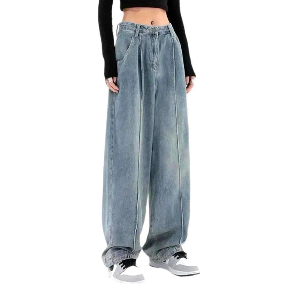 Vintage front seams jeans
 for women