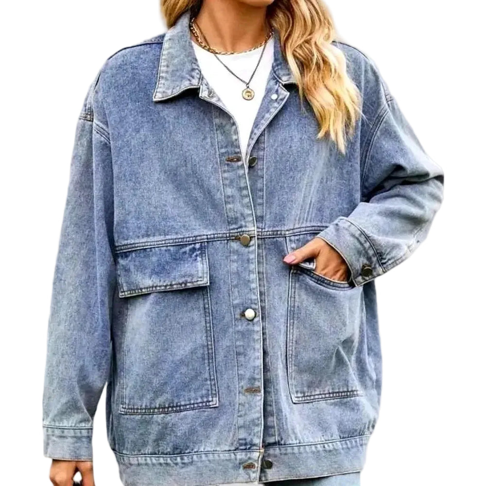 Stonewashed women's jean jacket | Jeans4you.shop