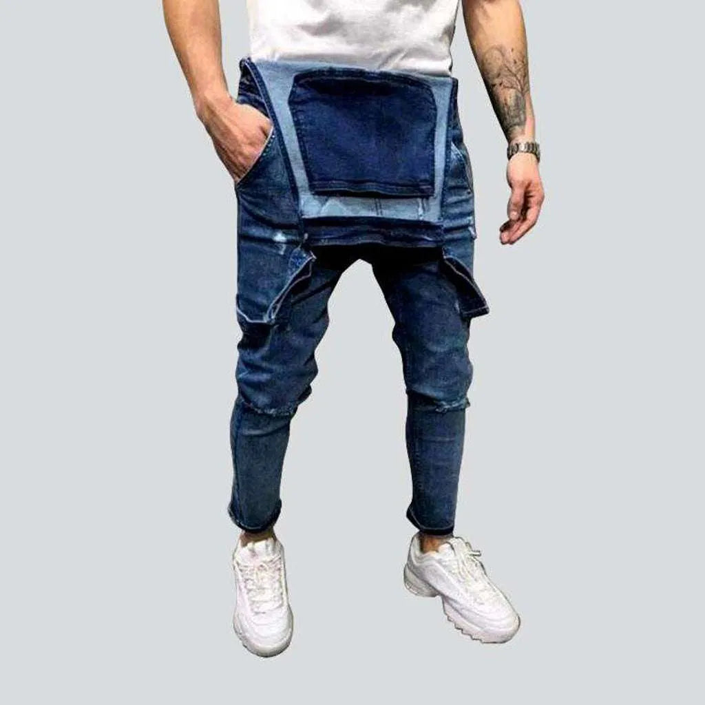 Men's stylish denim dungaree